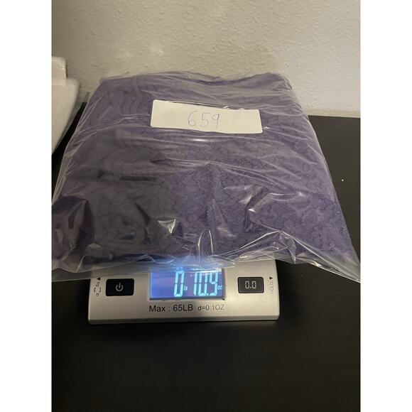 Coldwater Creek Womens Top XL Purple Floral Lace Mesh Stretch Lined Romantic - Picture 7 of 7